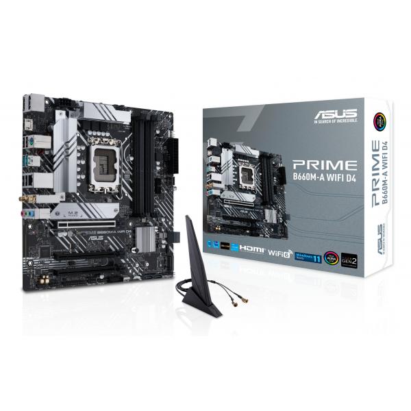 ASUS MB B660, PRIME B660M-A WIFI D4, LGA 1700, DDR4, ALDER LAKE [PRIME B660M-A WIF D4]