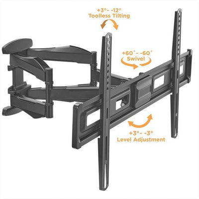 VALUE STAFFA A MURO TV, ARTICOLATA, 37" - 70", 45 KG, BLACK [17.99.1211]