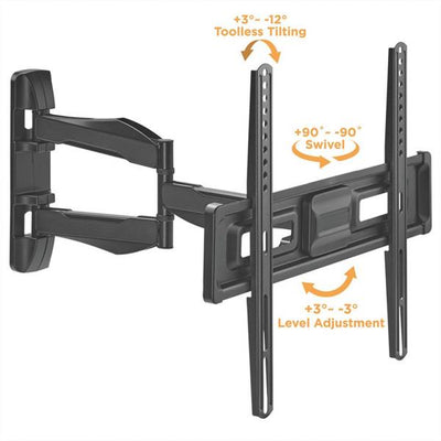 VALUE SUPPORTO DA PARETE ARTICOLATO FINO A 177.8 CM 37" - 70" NERO [17.99.1209]