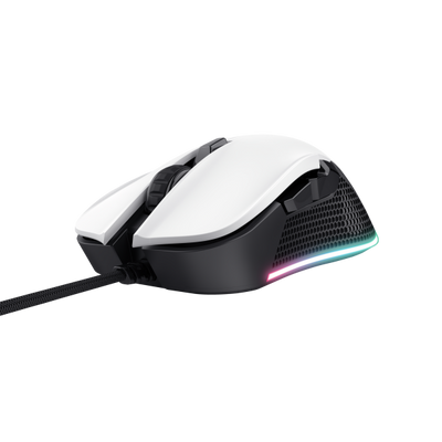 TRUST MOUSE GAMING RGB CABLATO 7.200 DPI, 6 PULSANTI PROGRAMMABILI - PLASTICA RICICLATA 68 - GXT 92 [24730]