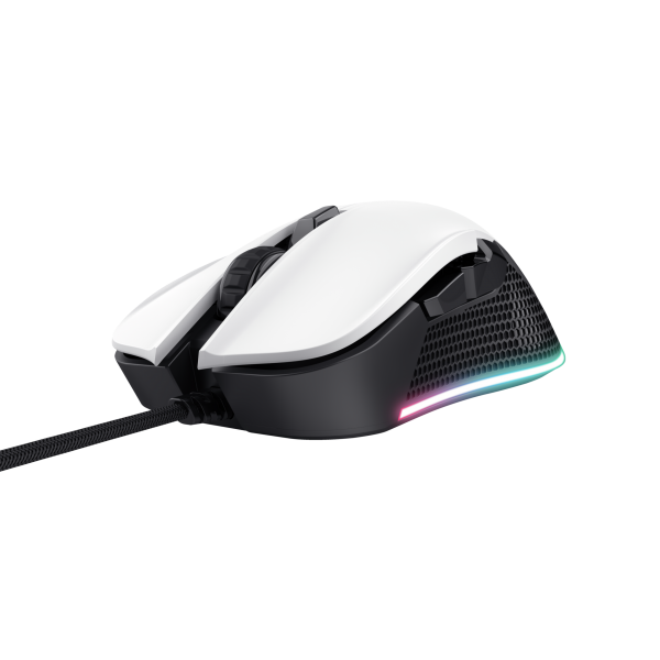 TRUST MOUSE GAMING RGB CABLATO 7.200 DPI, 6 PULSANTI PROGRAMMABILI - PLASTICA RICICLATA 68 - GXT 92 [24730]