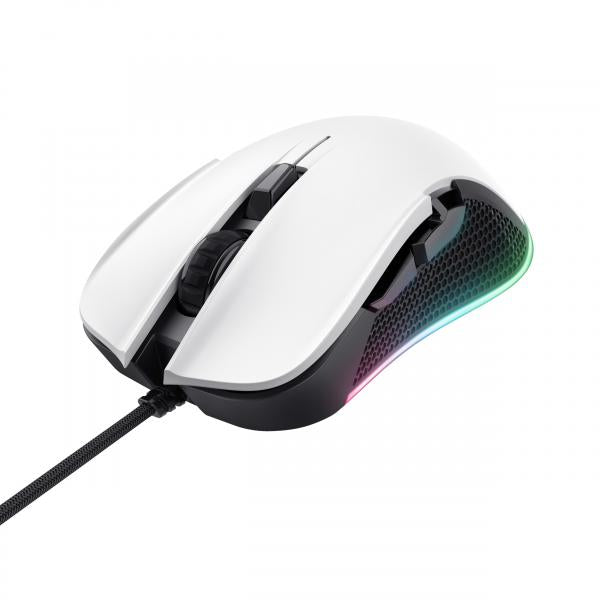 TRUST MOUSE GAMING RGB CABLATO 7.200 DPI, 6 PULSANTI PROGRAMMABILI - PLASTICA RICICLATA 68 - GXT 92 [24730]