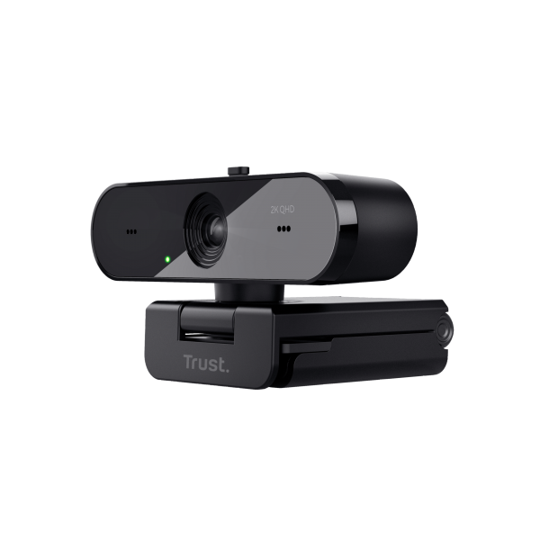 TRUST WEBCAM 2K QHD 2560X1440p - FILTRO PRIVACY - 85 PLASTICA RICICLATA - TAXON - NERO [24732]