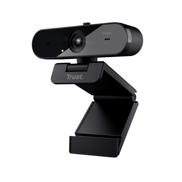 TRUST WEBCAM 2K QHD 2560X1440p - FILTRO PRIVACY - 85 PLASTICA RICICLATA - TAXON - NERO [24732]