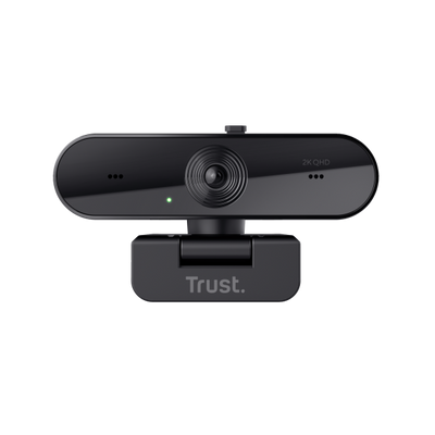 TRUST WEBCAM 2K QHD 2560X1440p - FILTRO PRIVACY - 85 PLASTICA RICICLATA - TAXON - NERO [24732]
