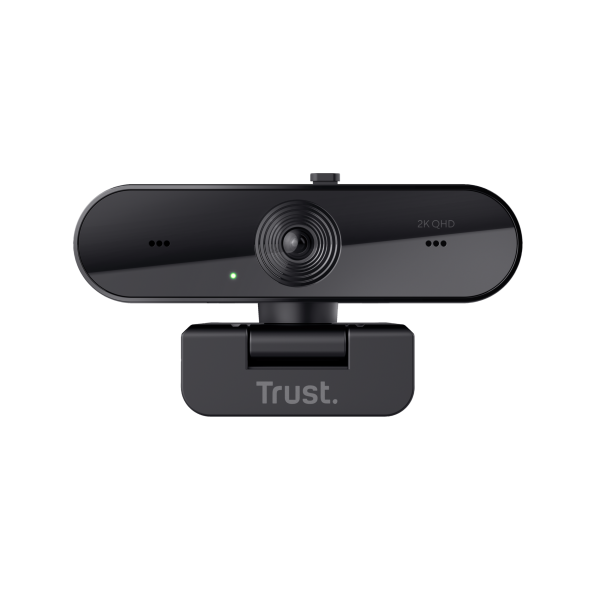 TRUST WEBCAM 2K QHD 2560X1440p - FILTRO PRIVACY - 85 PLASTICA RICICLATA - TAXON - NERO [24732]