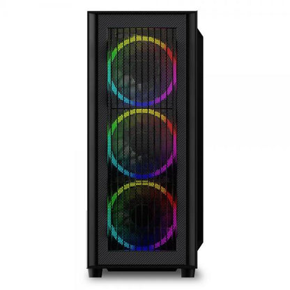 SHARKOON CASE RGB WAVE, ATX, ADDRESSABLE, 7 SLOT EXPANSION, 1 USB-C, 2 USB 3.0 [RGB WAVE]