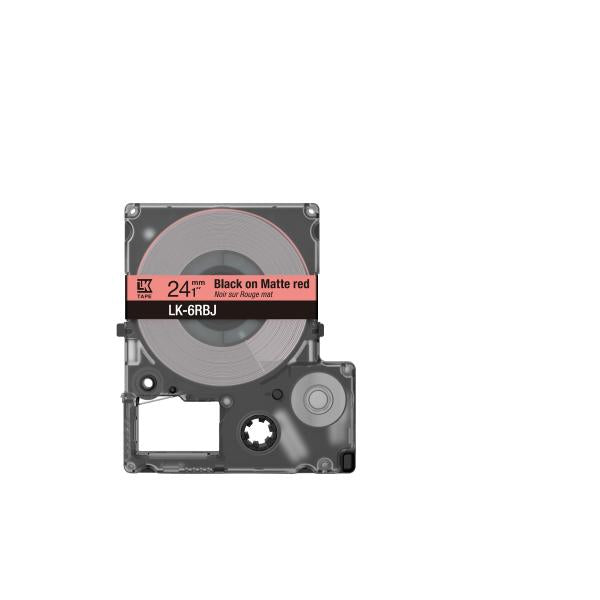 Epson Matte Tape  Red/Black 24mm(8m)  LK-6RBJ [C53S672073]