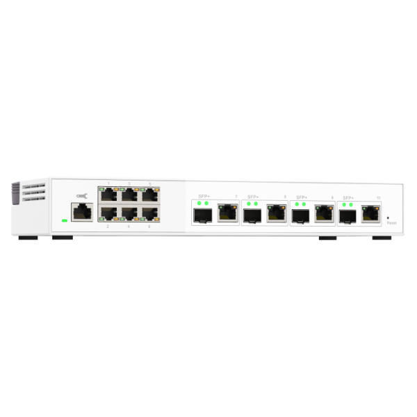 QNAP QSW-M2106-4C switch di rete Gestito L2 2.5G Ethernet (100/1000/2500) Bianco [QSW-M2106-4C]