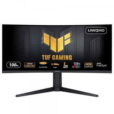ASUS MONITOR GAMING 34 LED VA 21:9 WQHD, 100HZ, TUF GAMING, DP/HDMI, MULTIMEDIALE [VG34VQEL1A]