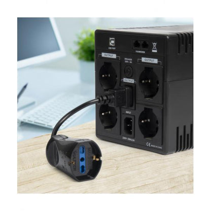 VULTECH CAVO ADATTATORE DI ALIMENTAZIONE IEC14 MASCHIO A PRESA BIPASSO/SCHUKO [MU-UPS02]