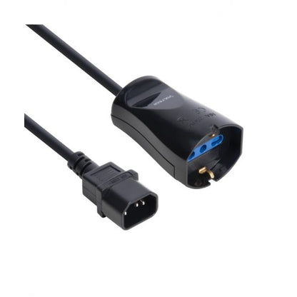 VULTECH CAVO ADATTATORE DI ALIMENTAZIONE IEC14 MASCHIO A PRESA BIPASSO/SCHUKO [MU-UPS02]