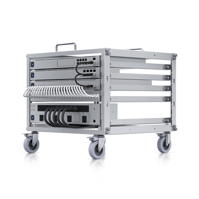 Ubiquiti - U-Rack-6U-TL - 6U-sized device rack with a 24-port blank patch panel, Lockable casters [U-Rack-6U-TL]