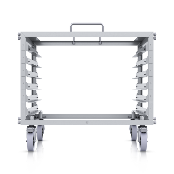 Ubiquiti - U-Rack-6U-TL - 6U-sized device rack with a 24-port blank patch panel, Lockable casters [U-Rack-6U-TL]