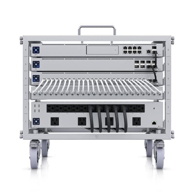 Ubiquiti - U-Rack-6U-TL - 6U-sized device rack with a 24-port blank patch panel, Lockable casters [U-Rack-6U-TL]