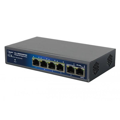 Allnet ALL SG8205PDM, Smart managed 5 Port Gigabit PoE Switch, 4x Gigabit PoE (802.3af) PROMO [ALL-SG8206PDM]