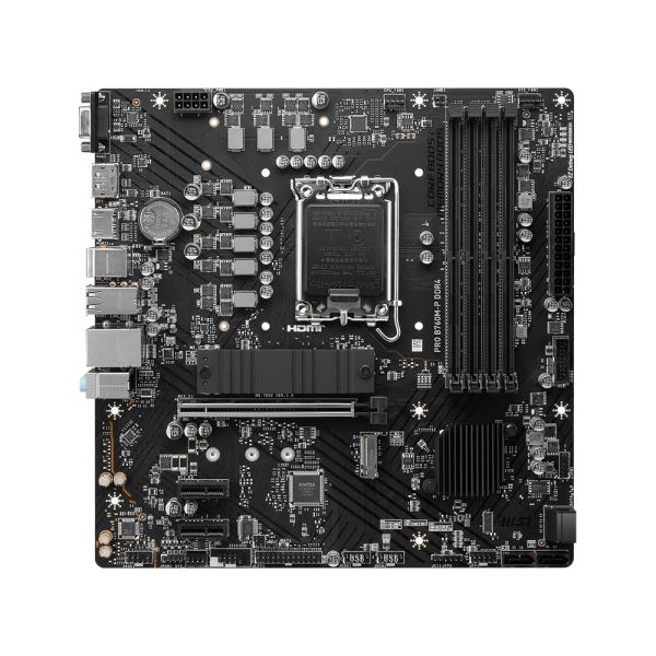 MSI MB B760, PRO B760M-P DDR4, LGA 1700, 4DDR4, 1PCI-Ex16, 2PCI-Ex1, 2M.2, 4SATA3, MATX [PRO B760M-P DDR4]