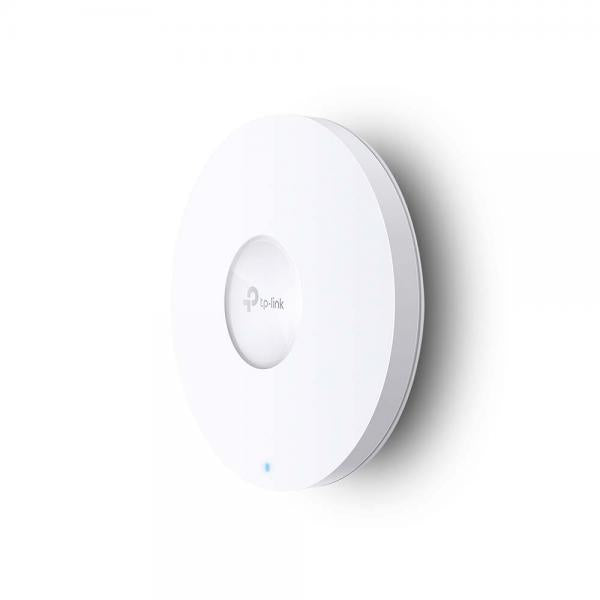 TP-Link - EAP613 - AX1800 Ceiling Mount Dual-Band Wi-Fi 6 Access Point, 1x Gigabit RJ45 Port, 574Mbps at 2.4 GHz + 1201 Mbps at 5 GHz, 802.3at POE and 12V DC (Power Adapter is not included), 2x Inter [EAP613]