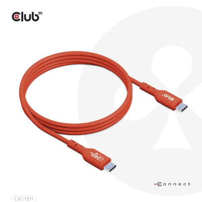 CLUB3D CAVO USB2 TYPE-C BI-DIRECTIONAL USB-IF CERTIFIED CABLE DATA 480MB PD 240W(48V/5A) EPR M/M 1M [CAC-1511]