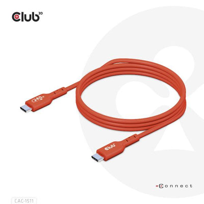 CLUB3D CAVO USB2 TYPE-C BI-DIRECTIONAL USB-IF CERTIFIED CABLE DATA 480MB PD 240W(48V/5A) EPR M/M 1M [CAC-1511]