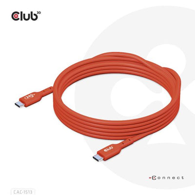 CLUB3D USB2 TYPE-C Bi-DIRECTIONAL USB-IF CERTIFIED CABLE DATA 480Mb, PD 240W(48V/5A) EPR M/M 3m / 9 [CAC-1513]