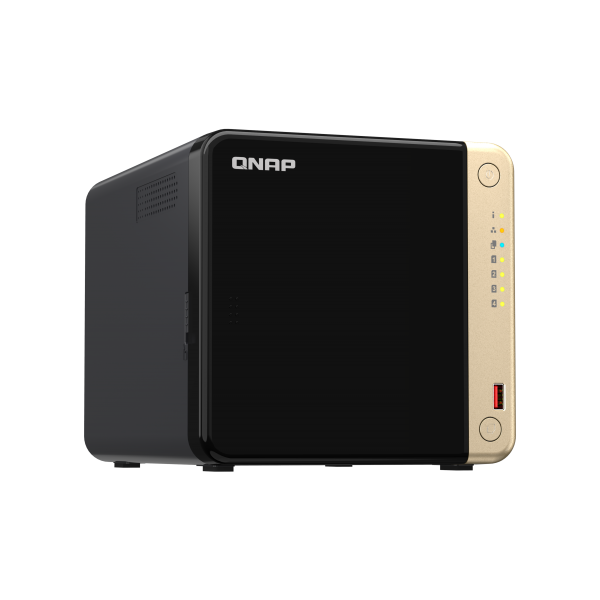 Qnap Intel Celeron N5095 NAS Tower - 8GB SODIMM DDR4 - 4GB Flash - 4 Bays 3.5 inch - Black [TS-464-8G]