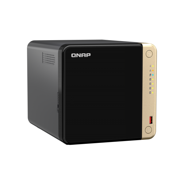 Qnap Intel Celeron N5095 NAS Tower - 8GB SODIMM DDR4 - 4GB Flash - 4 Bays 3.5 inch - Black [TS-464-8G]