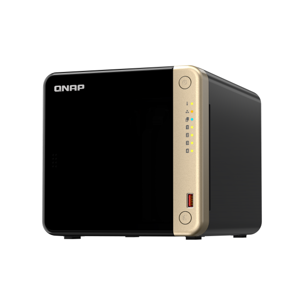 Qnap Intel Celeron N5095 NAS Tower - 8GB SODIMM DDR4 - 4GB Flash - 4 Bays 3.5 inch - Black [TS-464-8G]