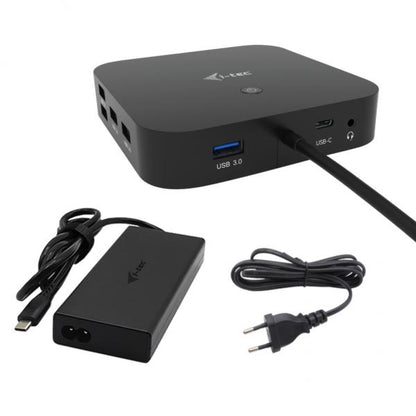 i-tec USB-C HDMI Dual DP Docking Station with Power Delivery 100 W + Universal Charger 100 W [C31TRI4KDPDPRO100]
