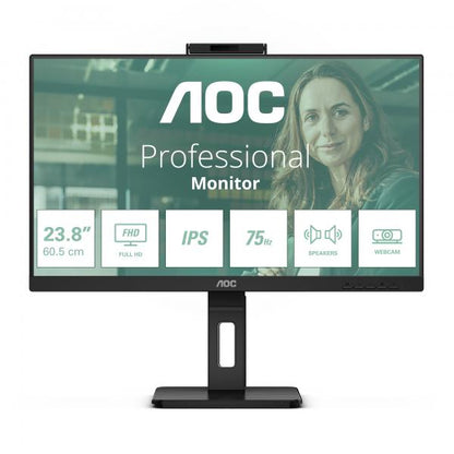 AOC MONITOR 23,8 LED IPS FHD 16:9 4MS 300 CDM, WEBCAM, PIVOT, DP/HDMI, MULTIMEDIALE [24P3QW]