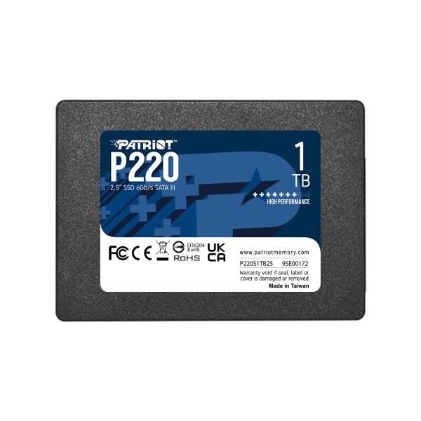 PATRIOT SSD INTERNO P220 1TB 2,5&quot; SATA 6GB/S R/W 500/500 [P220S1TB25]