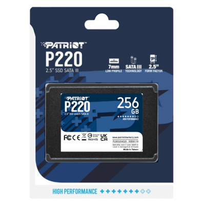 PATRIOT SSD INTERNO P220 256GB 2,5" SATA 6GB/S R/W 500/490 [P220S256G25]