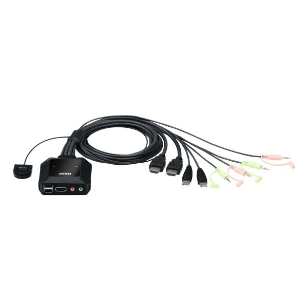 ATEN Switch KVM cablato USB 4K HDMI a 2 porte con selettore porta remota- PROMO FINO AD ESAURIMENTO SCORTE [CS22H-AT]