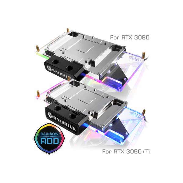 RAIJINTEK WATER BLOCK SAMOS NV3080 RBW FOR VGA WITYH ALU 5V ARGB [0R10B00224]