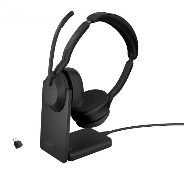 Jabra Evolve2 55 - UC Stereo - Headset - with charging stand - USB-C [25599-989-889]