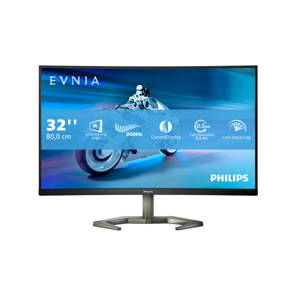 PHILIPS MONITOR GAMING CURVO 32 LED VA 16:9 FHD 0,5MS 300 CDM 240HZ ALTEZZA DP/HDMI [32M1C5200W]