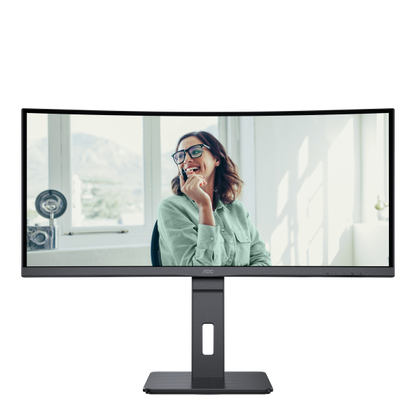 Aoc P3 Series - 34 inch - Curved - UltraWide Quad HD VA LED Monitor - 3440x1440 - HAS / RJ45 / USB-C [CU34P3CV]