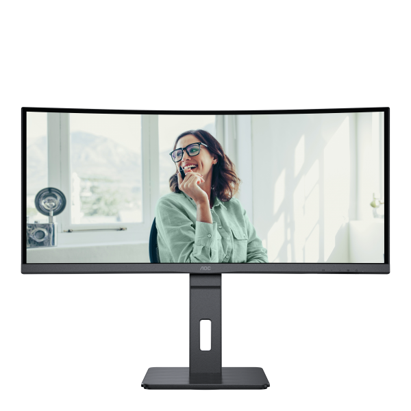 Aoc P3 Series - 34 inch - Curved - UltraWide Quad HD VA LED Monitor - 3440x1440 - HAS / RJ45 / USB-C [CU34P3CV]