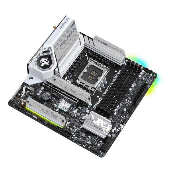 ASROCK MB B760, B760M STEEL LEGEND WIFI, LGA 1700, 4DDR5, GLAN, 4SATA3, MATX [B760M STEEL LEG WI]