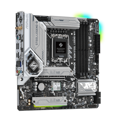 ASROCK MB B760, B760M STEEL LEGEND WIFI, LGA 1700, 4DDR5, GLAN, 4SATA3, MATX [B760M STEEL LEG WI]