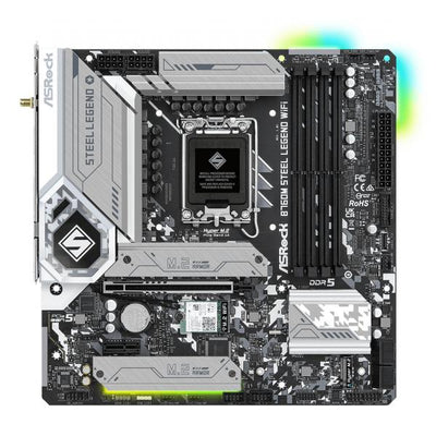 ASROCK MB B760, B760M STEEL LEGEND WIFI, LGA 1700, 4DDR5, GLAN, 4SATA3, MATX [B760M STEEL LEG WI]