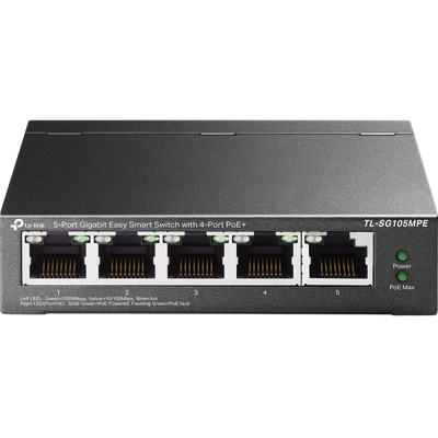 TP-Link TL-SG105MPE switch di rete L2 Gigabit Ethernet (10/100/1000) Supporto Power over Ethernet (PoE) Nero [TL-SG105MPE]