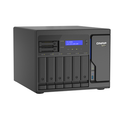 QNAP TS-h886 NAS Tower Collegamento ethernet LAN Nero D-1602 [TS-H886-D1602-8G]