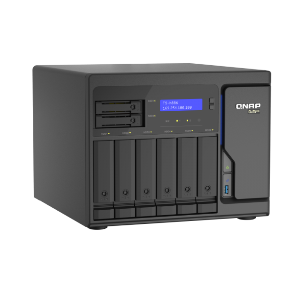 QNAP TS-h886 NAS Tower Collegamento ethernet LAN Nero D-1602 [TS-H886-D1602-8G]