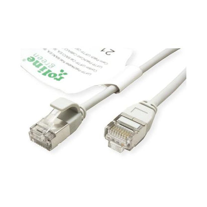ROLINE GREEN CAVO DI RETE U/FTP DATACENTER PATCHCORD CAT.6A/CLASS EA, LSOH/TPE, SLIM, GRIGIO, 0.3M [21.44.3301]