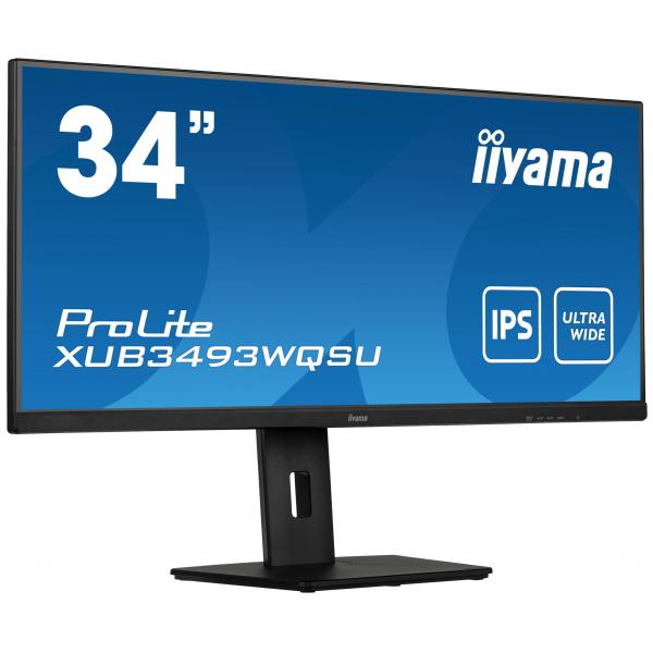 iiyama ProLite XUB3493WQSU-B5 Monitor PC 86,4 cm (34") 3440 x 1440 Pixel UltraWide Quad HD LED Nero [XUB3493WQSU-B5]