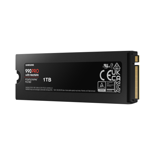 Samsung 990 PRO Heatsink PCIe 4.0 NVMe M.2 SSD 1TB [MZ-V9P1T0CW]
