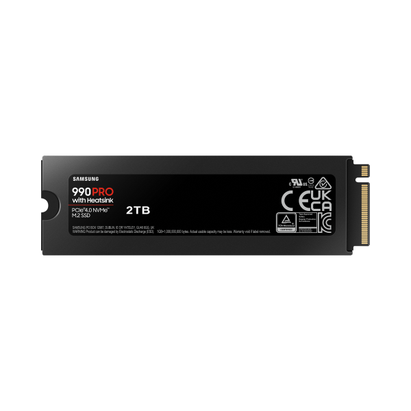 Samsung 990 PRO Heatsink PCIe 4.0 NVMe M.2 SSD 2TB [MZ-V9P2T0CW]