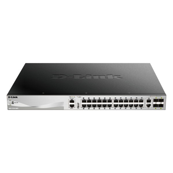 D-LINK SWITCH 24 X 10/100/1000BASE-T POE PORTS (370W BUDGET) LAYER 3 STACKABLE MANAGED GIGABIT SWITC [DGS-3130-30PS]