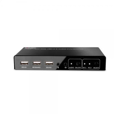 LINDY No. 32809 - Switch KVM HDMI 4K60, USB 2.0 & Audio, 2 Porte [LIN-32809]